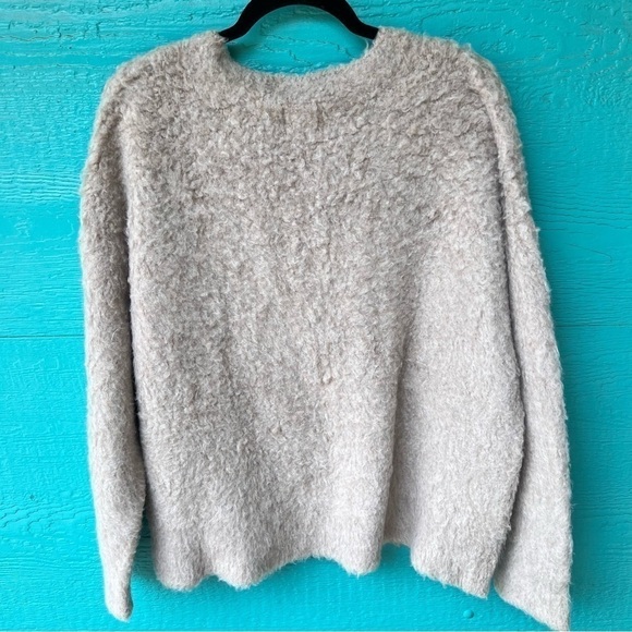 ANTHROPOLOGIE SOFT PULLOVER V-NECK THICK MERINO WOOL SWEATER LARGE NWT - Picture 13 of 15